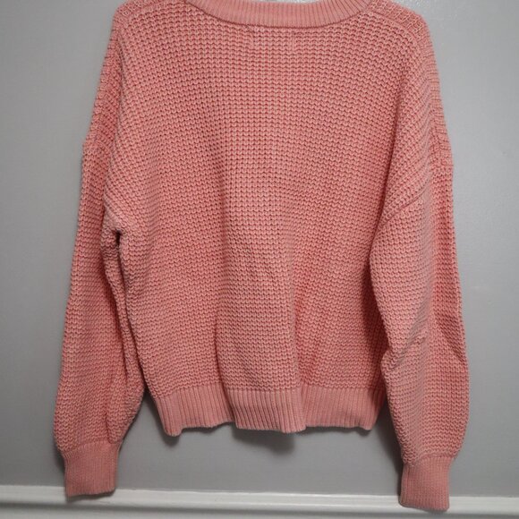 Old Navy Acid-Wash Shaker-Stitch Sweater in Sugar Coral - Picture 4 of 7